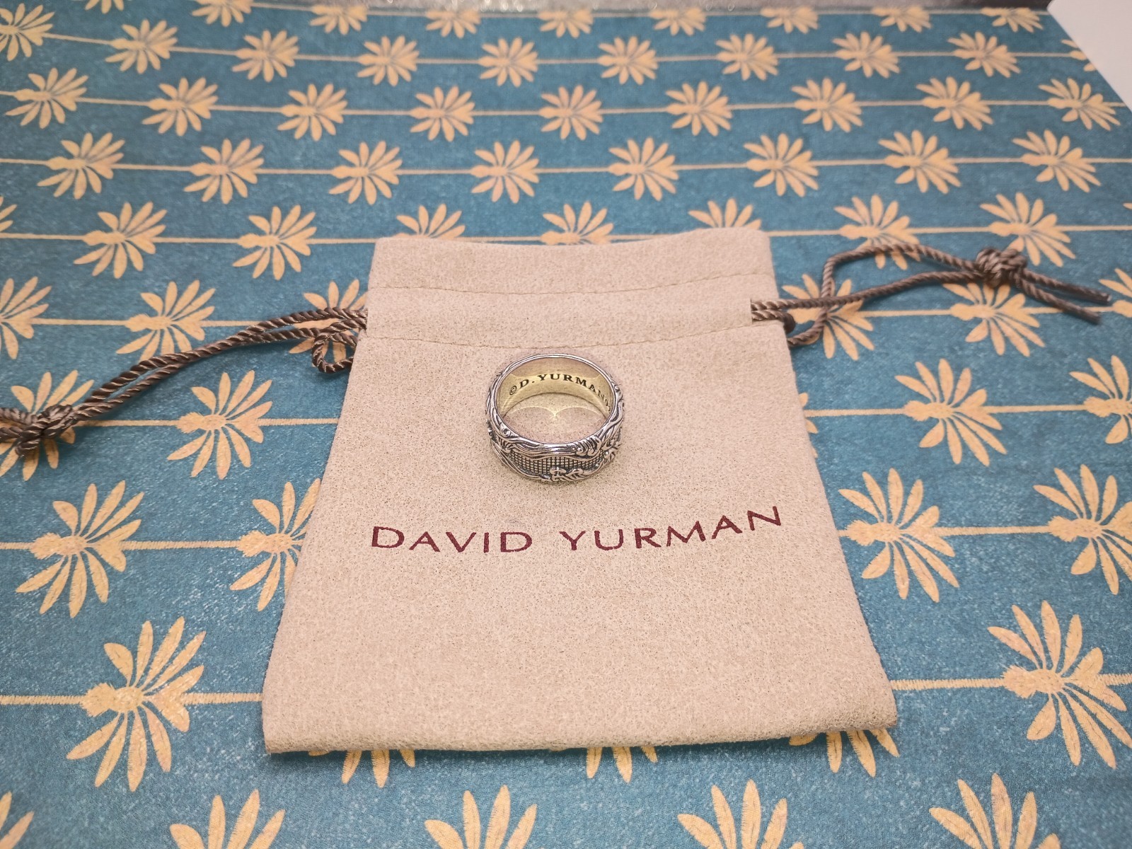David Yurman Sterling Silver 925 Wave Ring Band Size 9 1/2