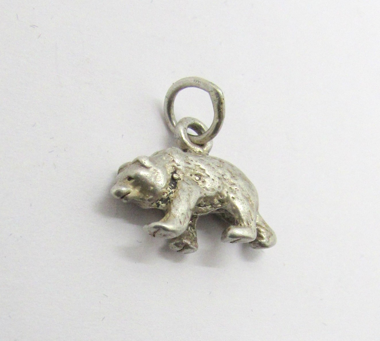 925 STERLING SILVER 3D WALKING BEAR PENDANT OR CHARM 16X14MM ~ 2.0G
