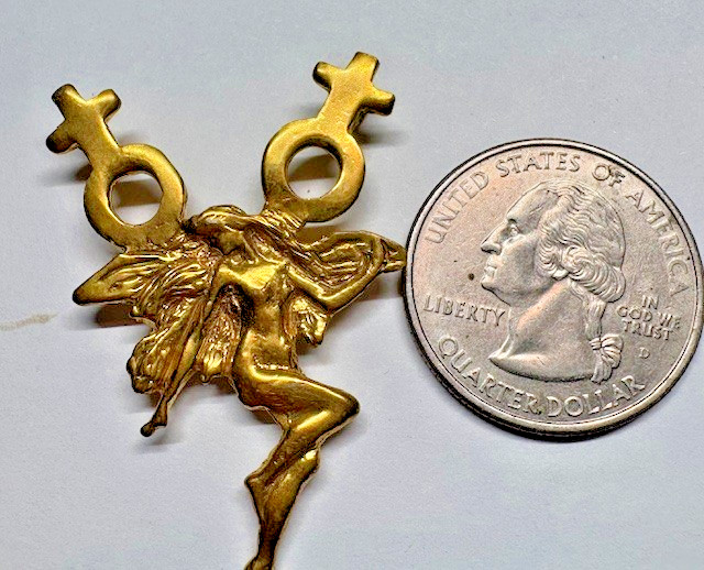 butterfly lady Double Venus symbol as wings lesbian 24k GP Pride LGB by JKL 176