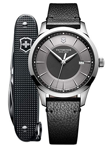 VICTORINOX Alliance Men’s 241804.1 Silver Quartz Watch & Swiss Army Knife 40mm