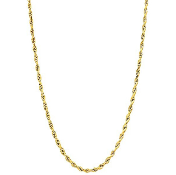 Real Solid Authentic 1/20 14K Yellow Gold Rope Chain Necklace 20 Inch Men Women