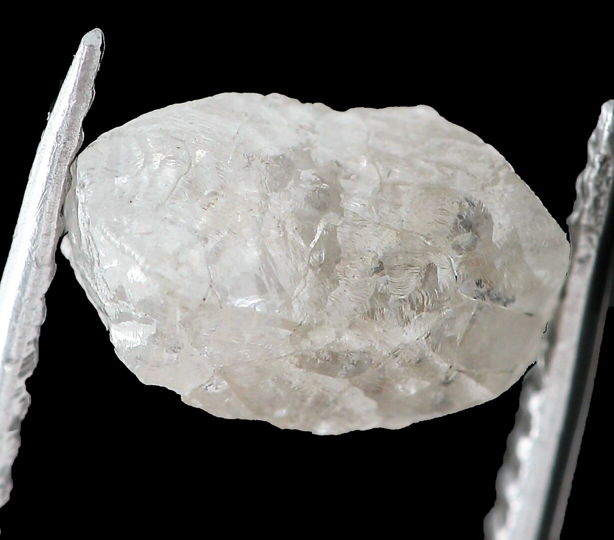 SILVER WHITE DIAMOND GEM ROUGH FACET CANADIAN GENUINE NATURAL UNCUT .75 ct RAW