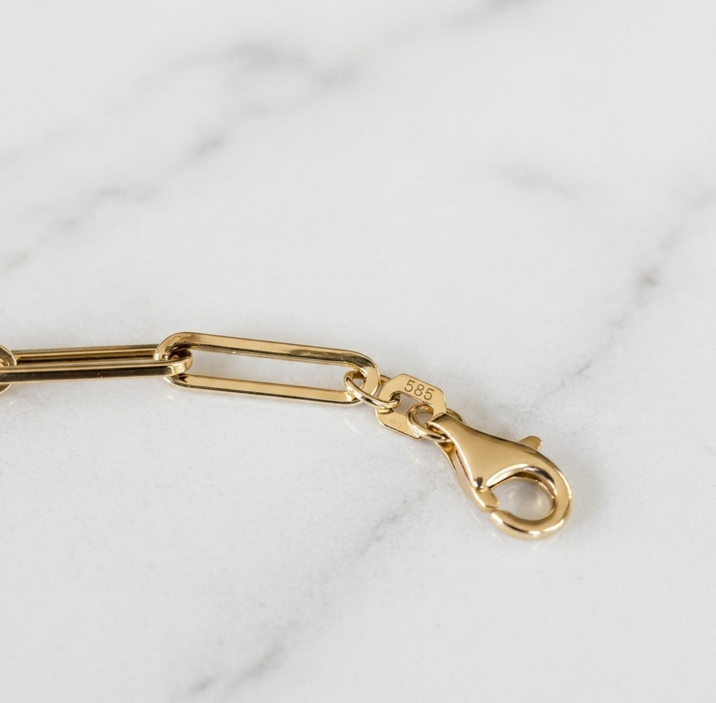 2.5″ Paper Clip Link Extender Extension for Necklace Chain Real 14K Yellow Gold