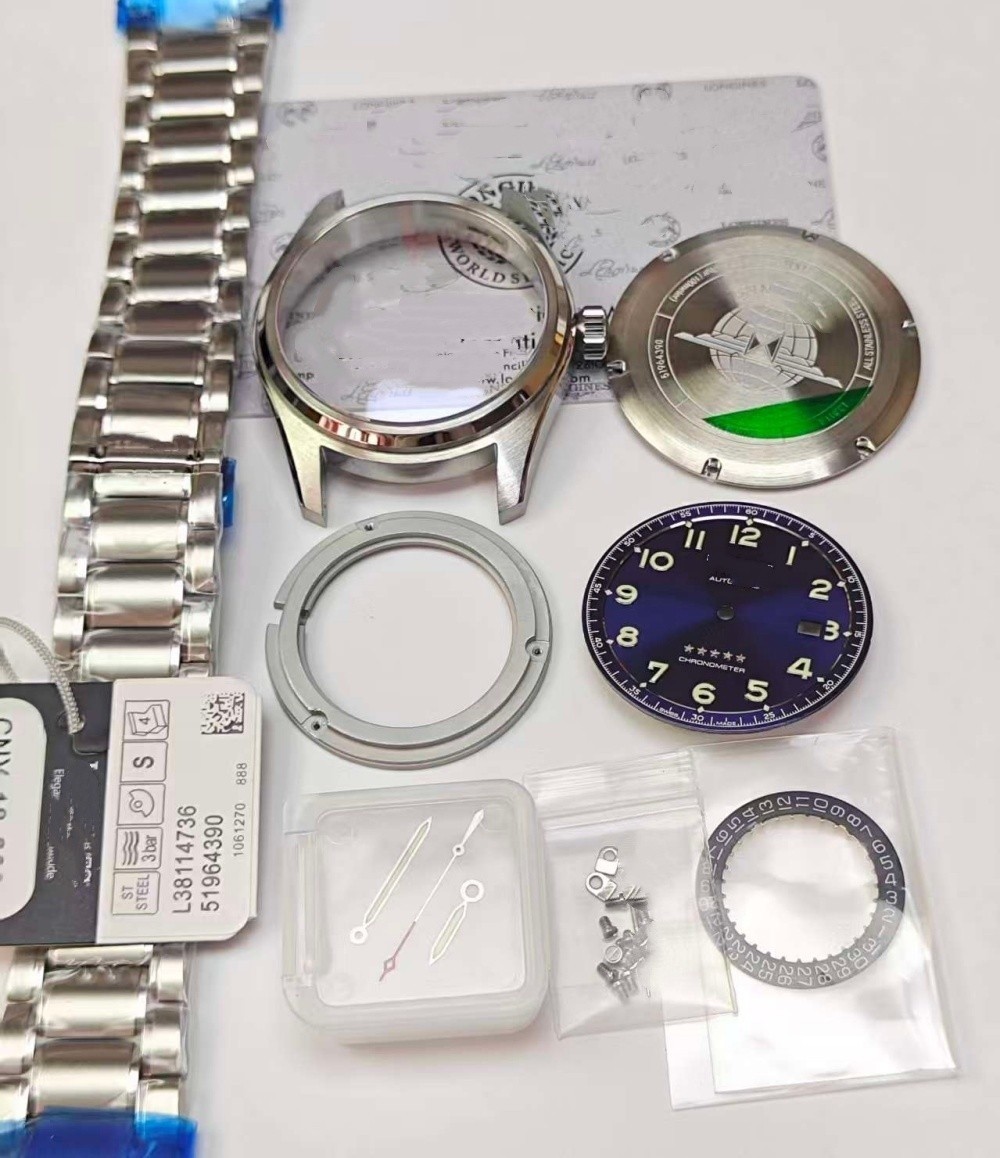 42mm stainless steel kit + dial + hands + watch strap For 2824 2892 SW200 PT5000