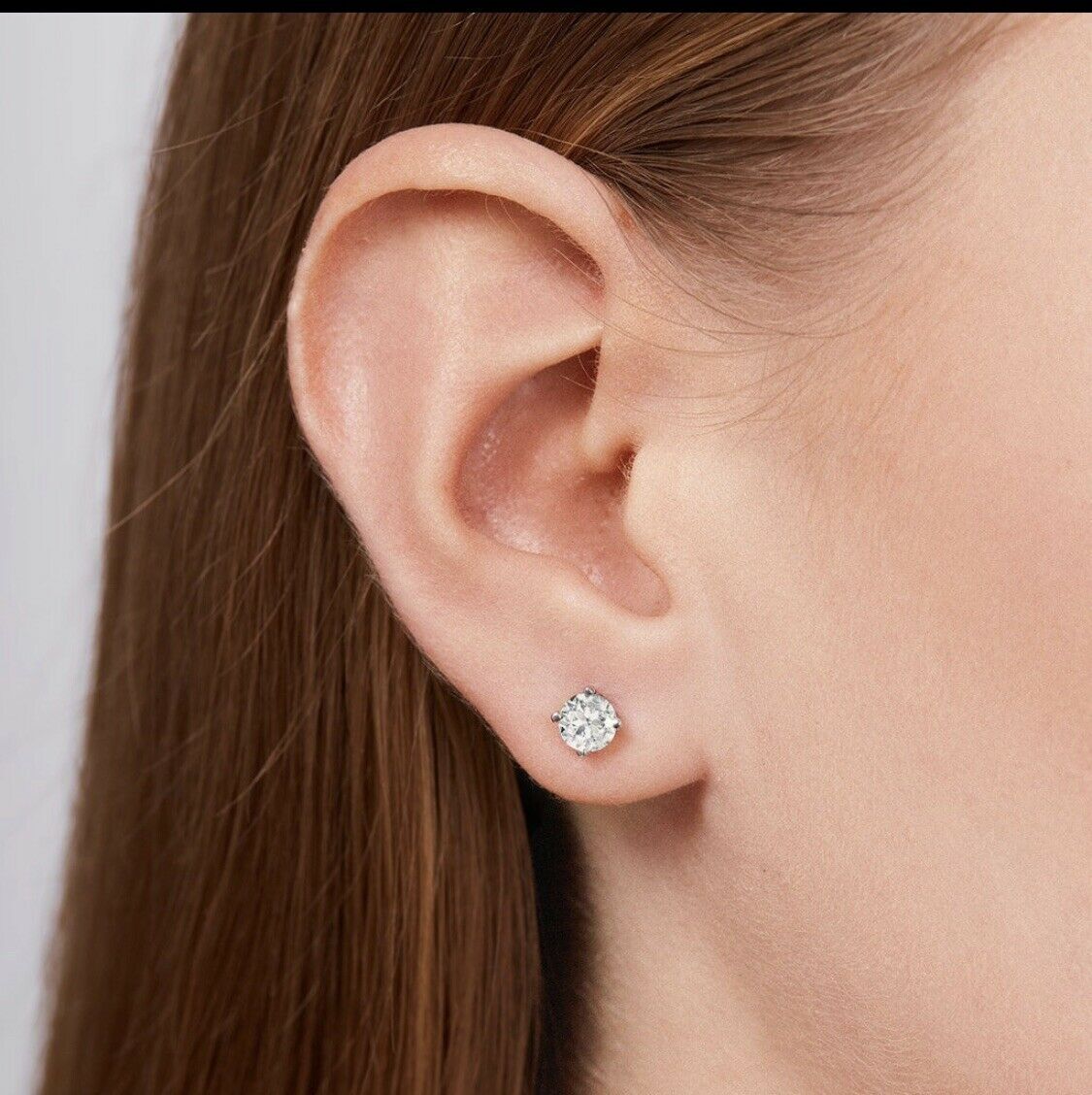 Brilliant Round Cut Lab-Created Diamond Earrings Solid 925 Sterling Silver