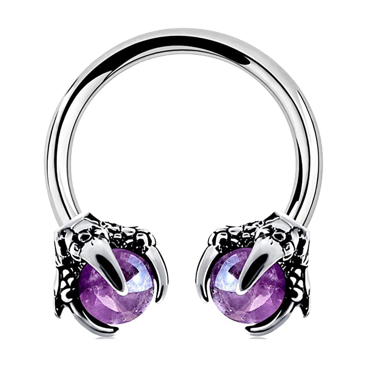 16G 316L Surgical Steel Circular Piercing Septum Ring Earring Weight Horse Shoes