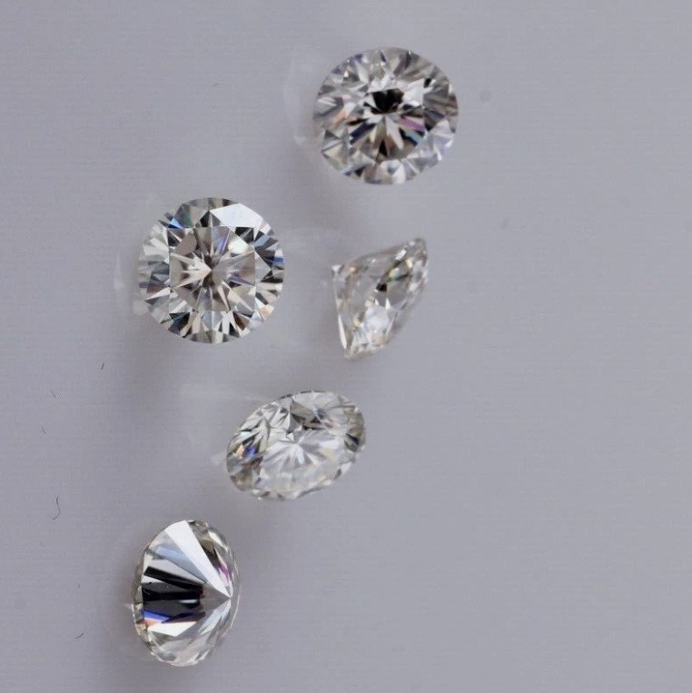 IF Clarity Loose CVD Diamond 0.20 Ct Lab Grown 2.10 mm Round 5 Pcs Lot Certified