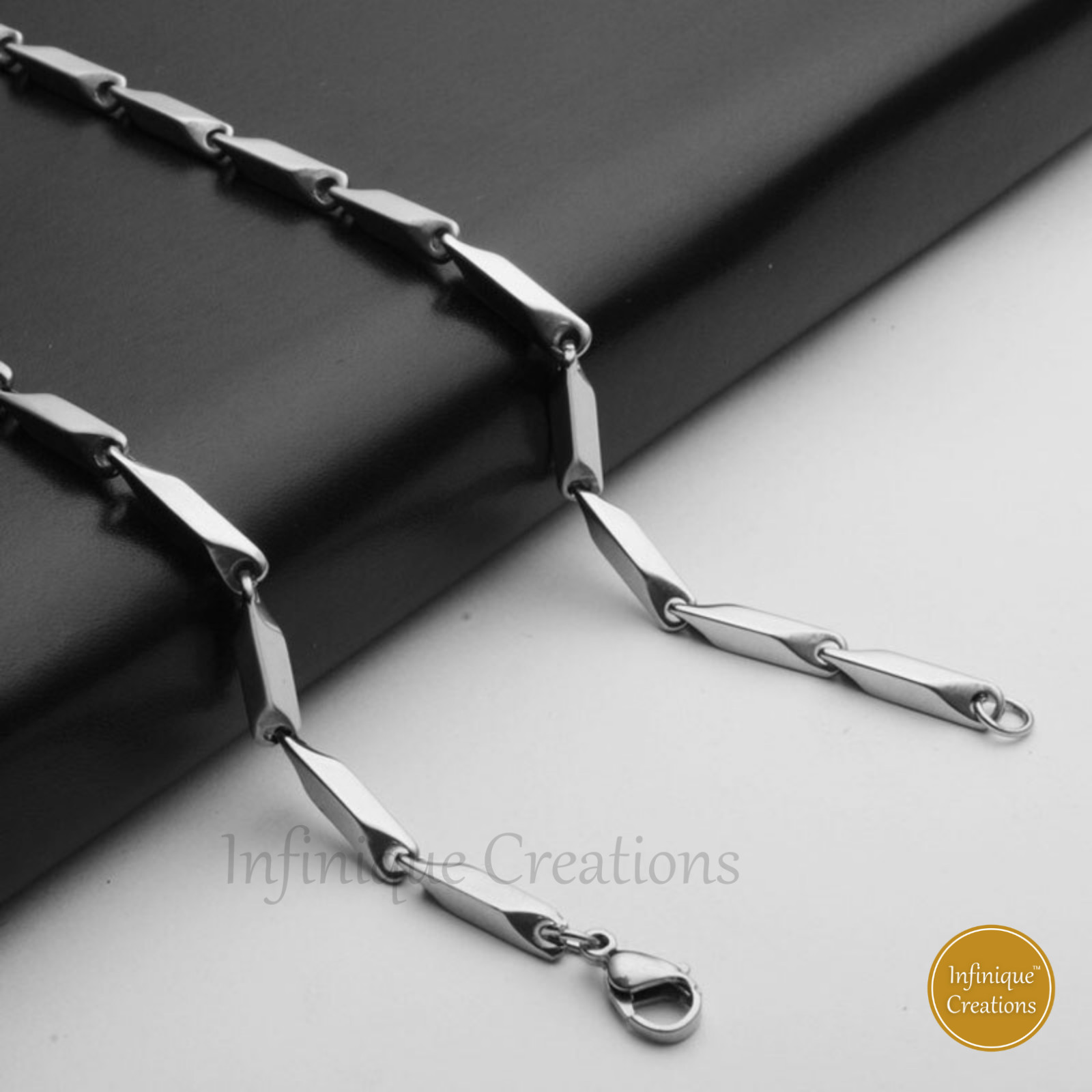 Stainless Steel Silver Arrow Bullet Chain Bracelet Necklace Men Women 7- 38″