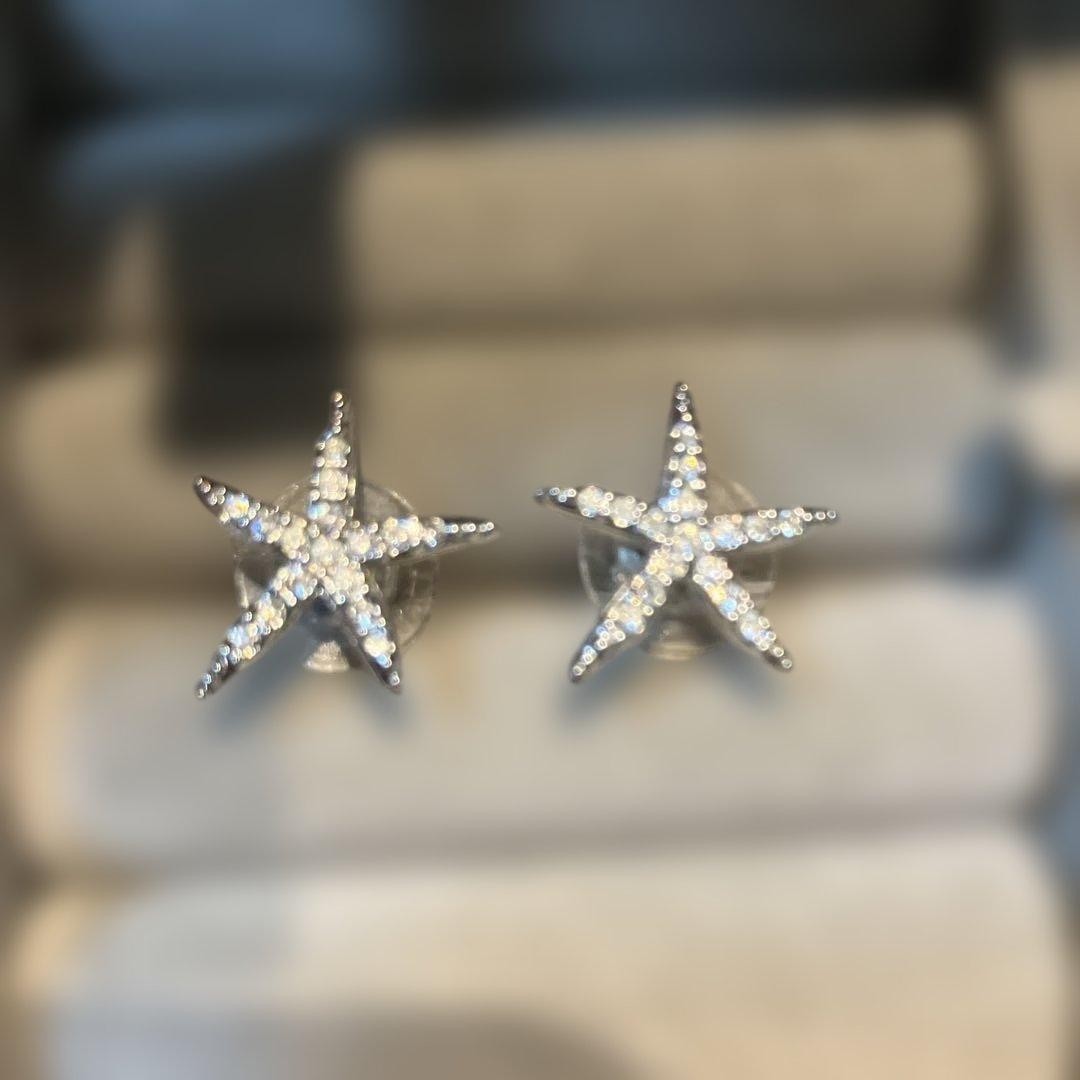 Swarovski Starfish Earrings Used Sparkling Jewelry Not specified