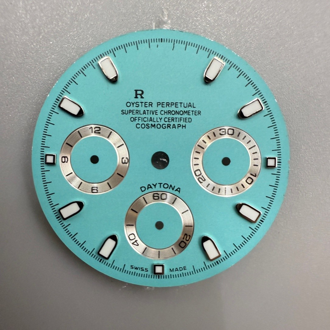 29.5mm Multi-functional Watch Dial Green Luminous For VK63 Movement Watch Parts