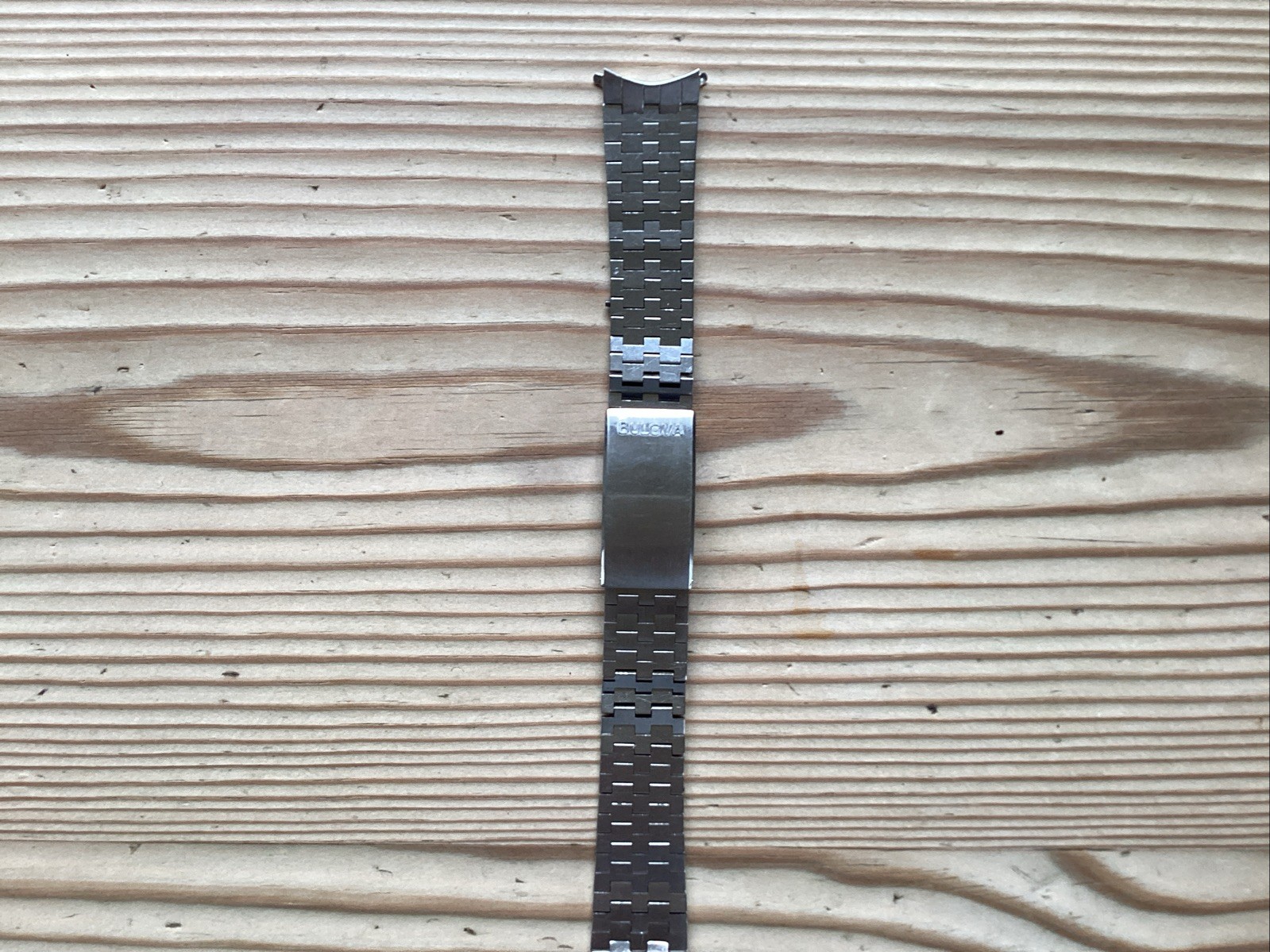 BULOVA Branded Gents Stainless Silver Adjustable Watch Band