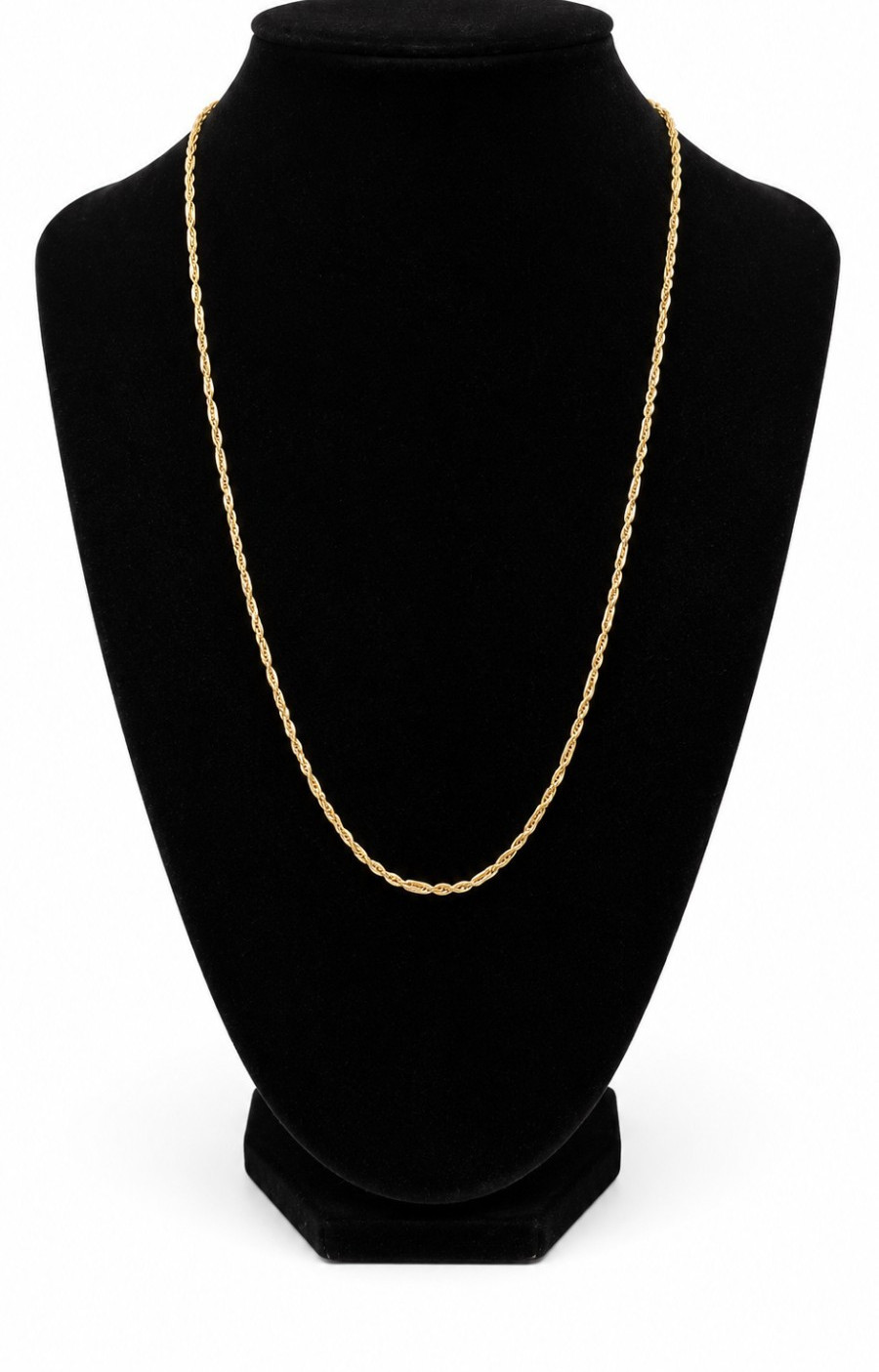 10K Solid Gold Figaro Rope Chain 20″- Torsal Figaro Oro Solido 10k 50cm Unisex