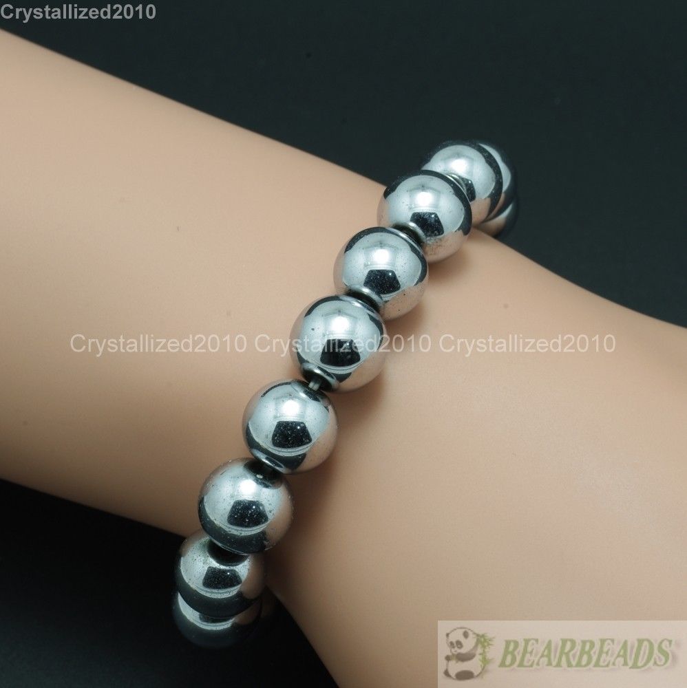 2Pcs Handmade 8mm Natural Gemstone Round Beads Stretchy Bracelet Healing Reiki