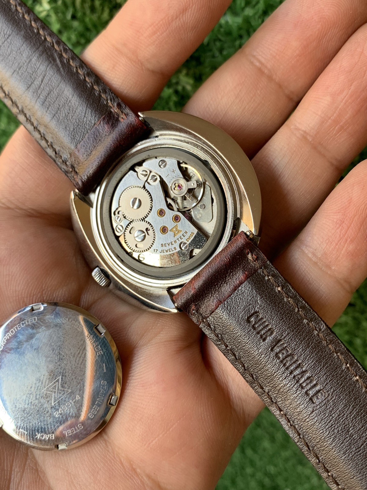 Vintage Edox Radar 444 hand wind Watch 42mm Swiss Made 1960s Date men Rare work