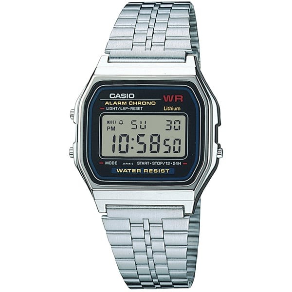 CASIO A159WA-N1 Made in Japan Classic Digital Watch Stainless Steel Band