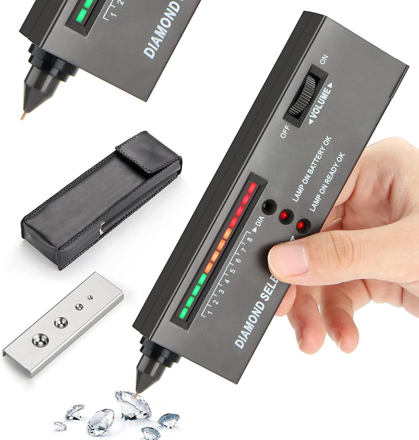 Diamond Selector V2 Portable Diamond Tester with Case & Gemstone Platform