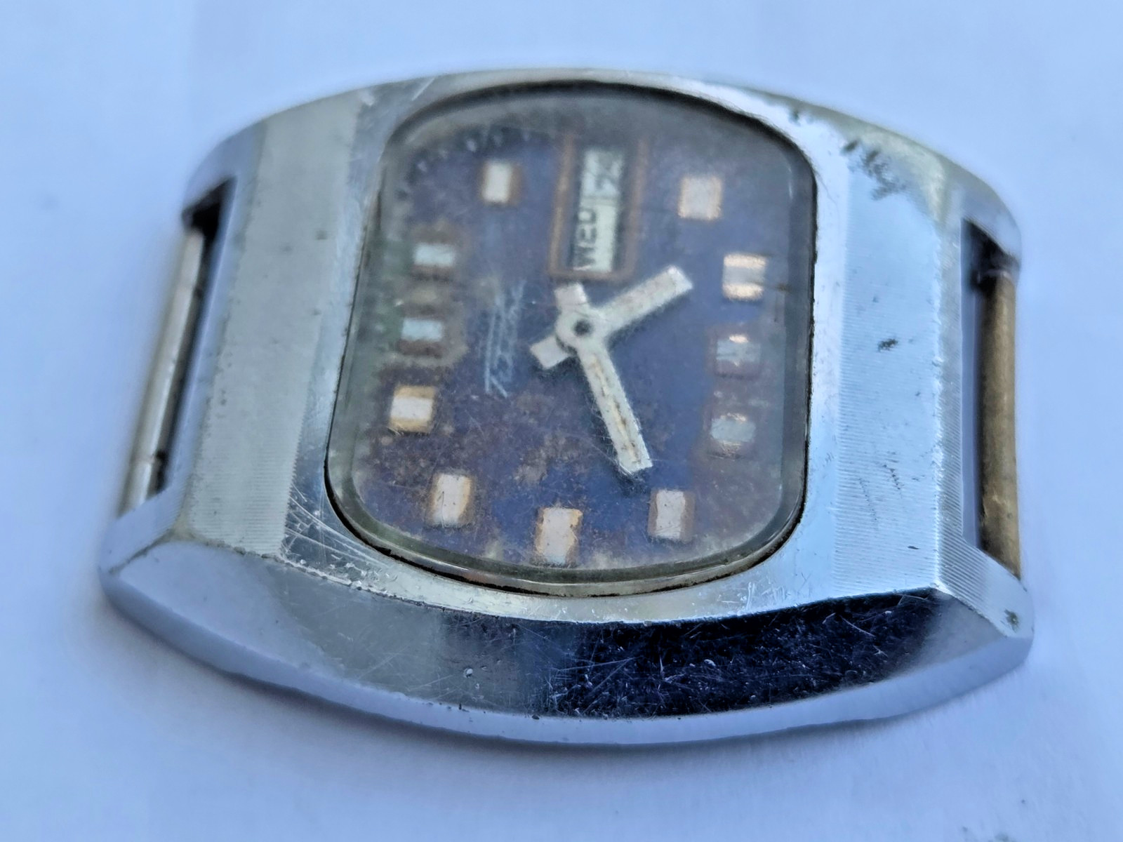 Russian Wristwatch Watch Raketa , Rocket . Made in USSR . Not working for parts.