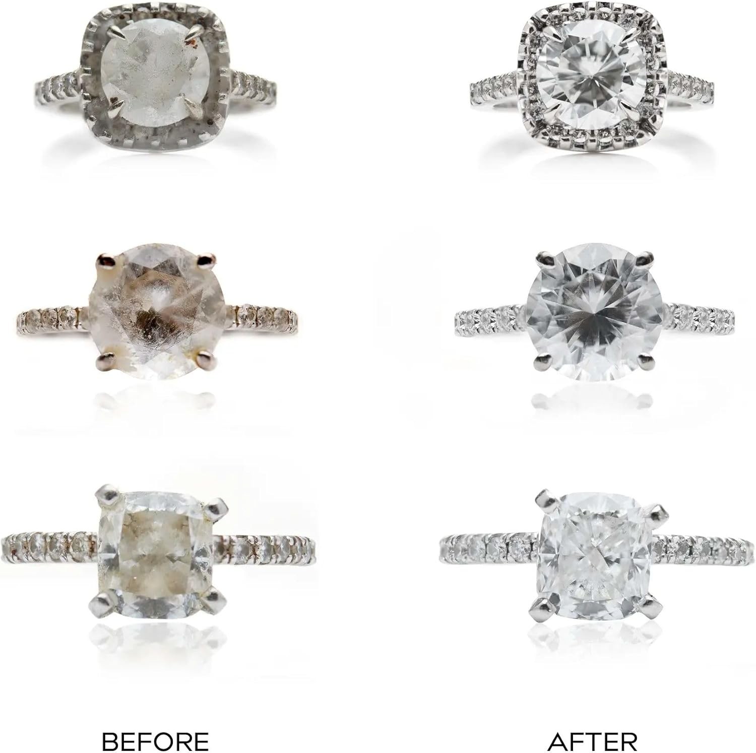 Diamond Jewelry Cleaning Kit Non-Toxic Gold Platinum Rings Fine Jewelry