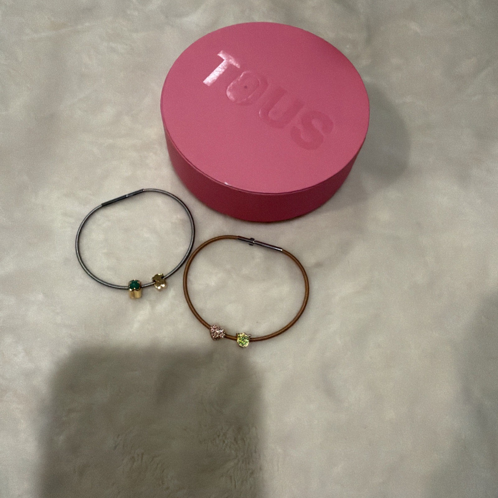 Tous Mesh Tube Steal Bracelets (2) and 4 Tous Charms!