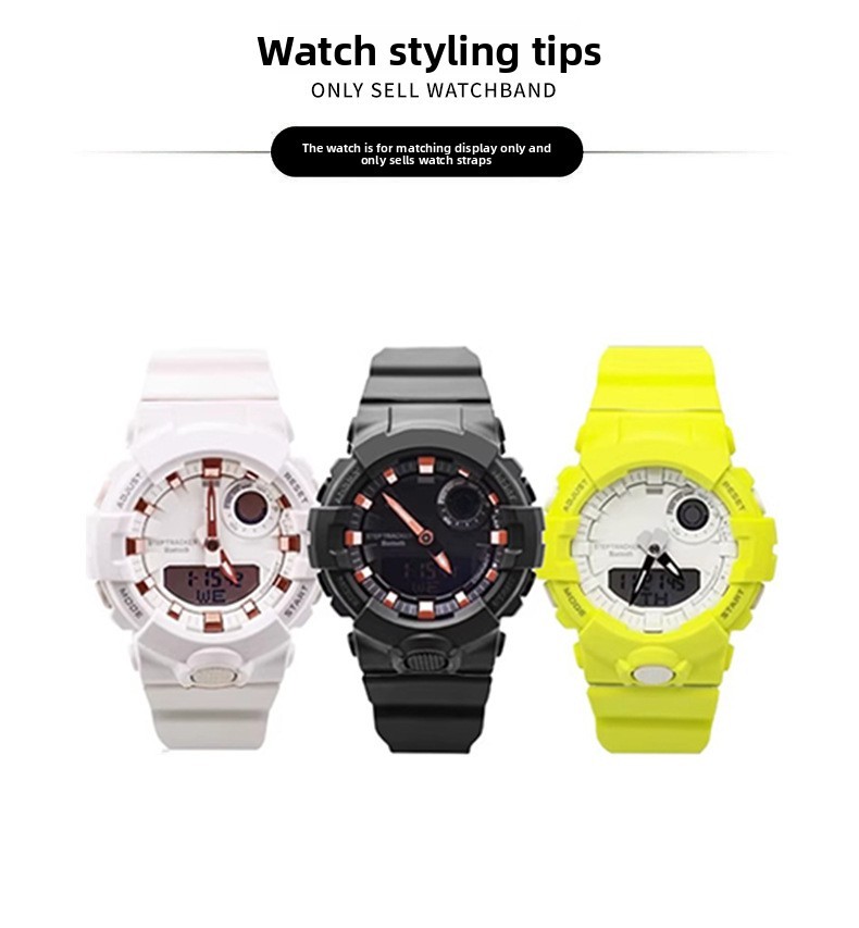 For Casio GBA-800/GBD-800/GMA-B800/GMD-B800 Rubber Watch Band Strap with Tools