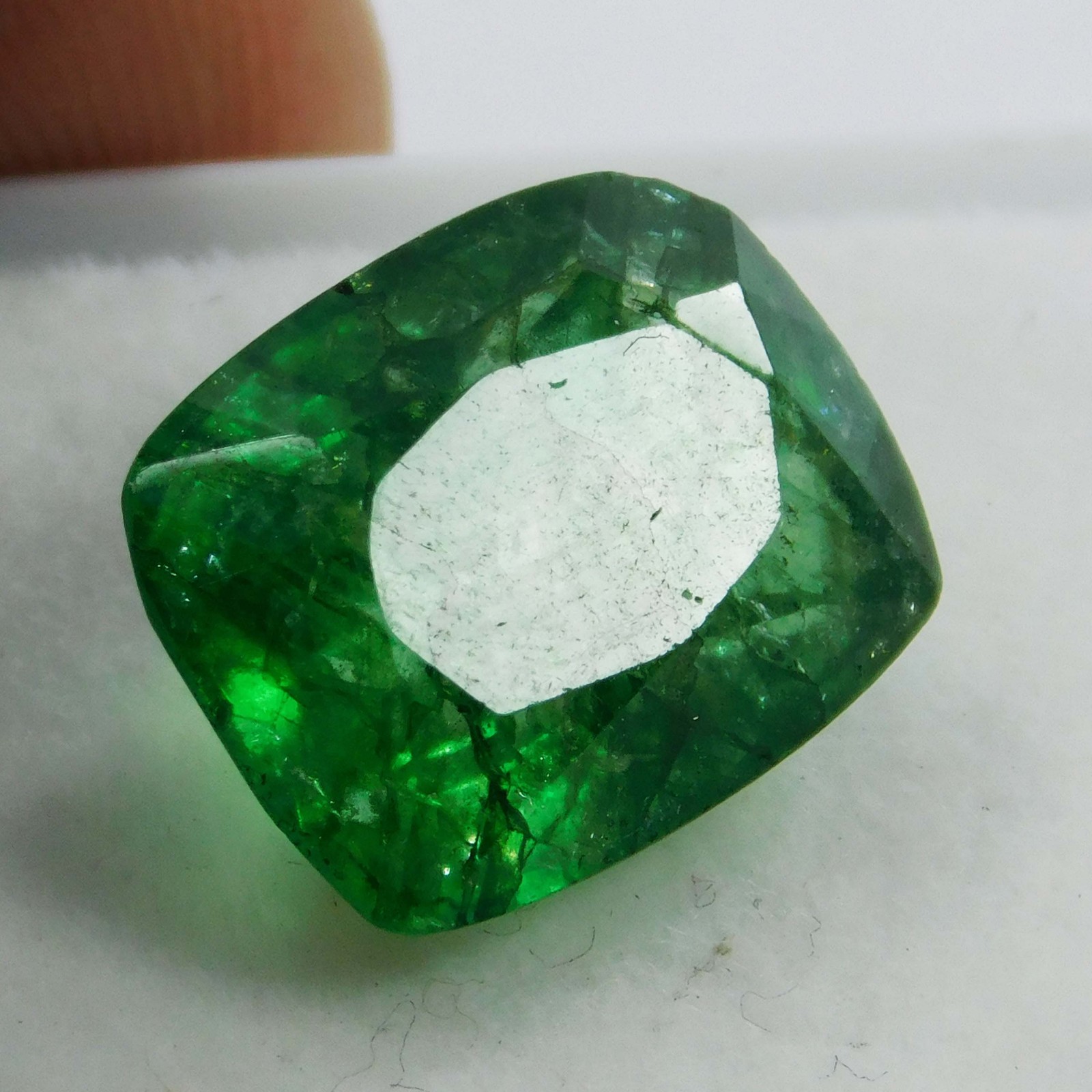 Natural Colombian Emerald Cushion Cut 6.80 Carat Green CERTIFIED Loose Gemstone