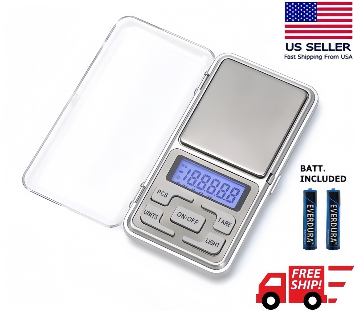 Digital Scale 200g x 0.01g Mini Pocket Jewelry Gold Silver Coin Gram Herb Grain
