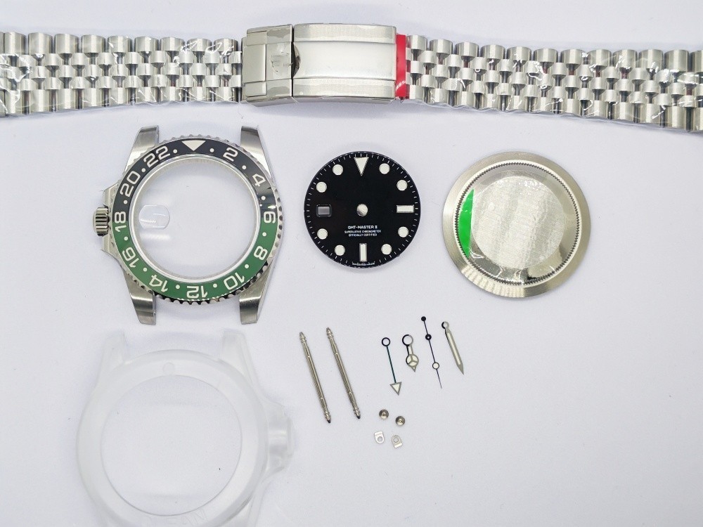 for 3285 watch case + dial + hands + Stainless Steel Strap 40mm DIY SET