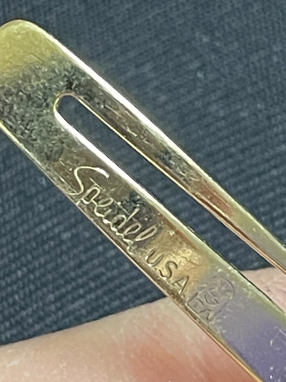 Vintage Signed Speidel Identity ID Bracelet Gold-Tone Name Engraved Kelly