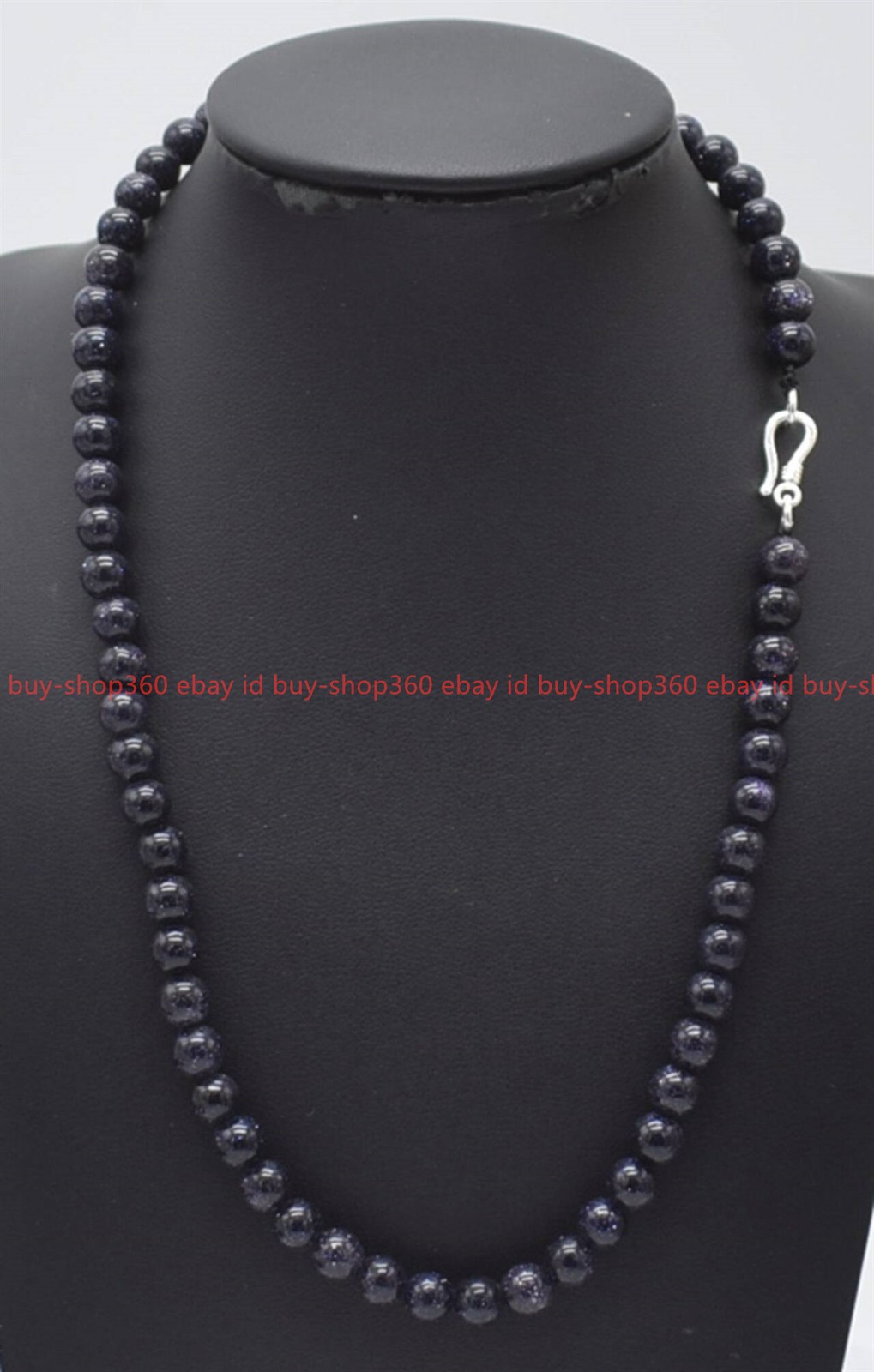 New Natural Beautiful 6mm Blue Sandstone Round Gemstone Beads Necklace16-36in