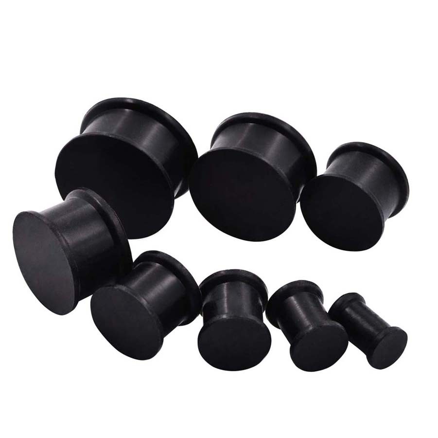 2g-3/4″ 16Pcs Solid Silicone Ear Tunnels Plugs Gauges Double Flared Body Jewelry
