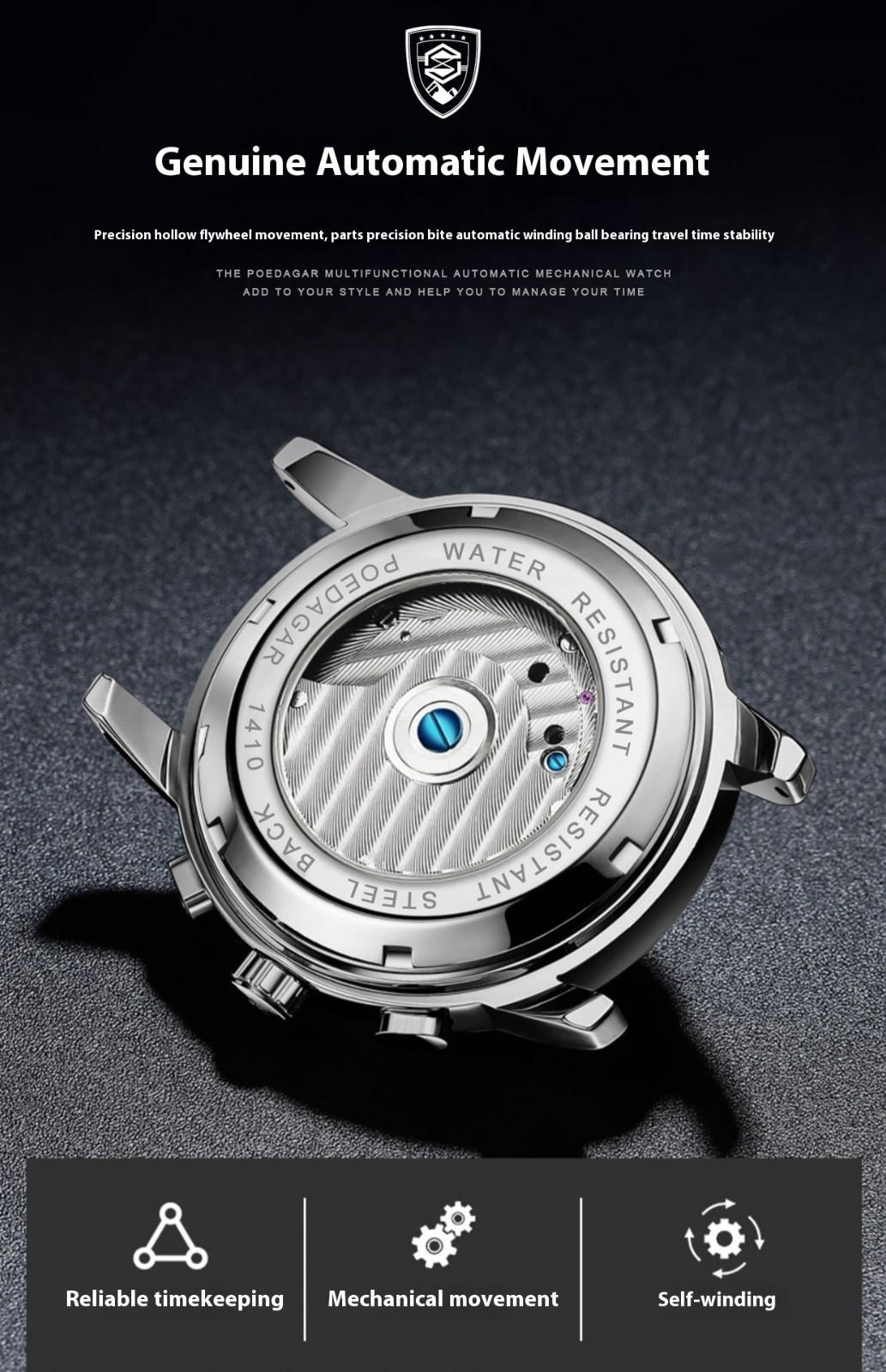 Swiss Brand Waterproof New Automatic Mechanical Men’s Watch