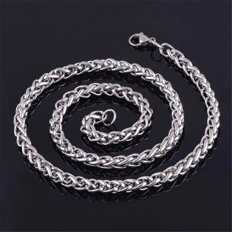 Wholesale Price Width 4MM Stainless Steel Chain Necklace For Men Fashion Hip-Hop