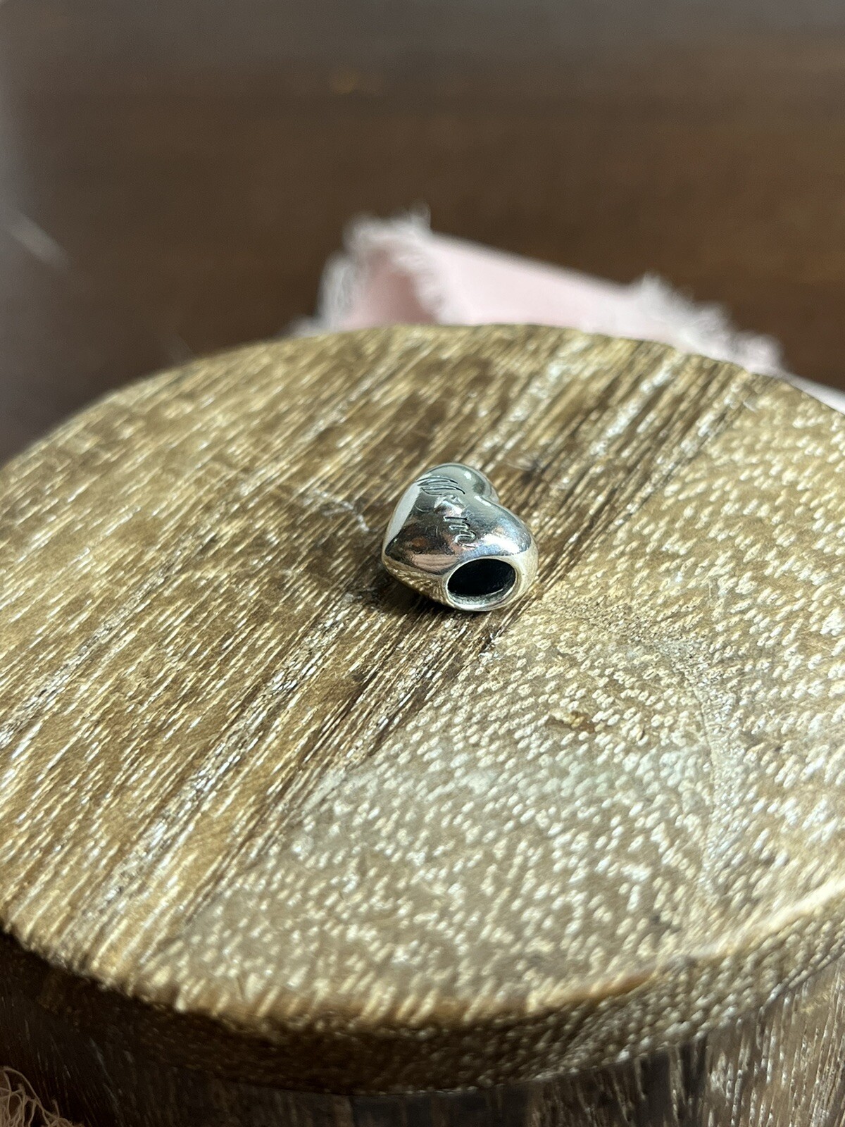 Authentic Pandora #799364C00 Heart & Clover Charm Lucky to Have you MOM Bead