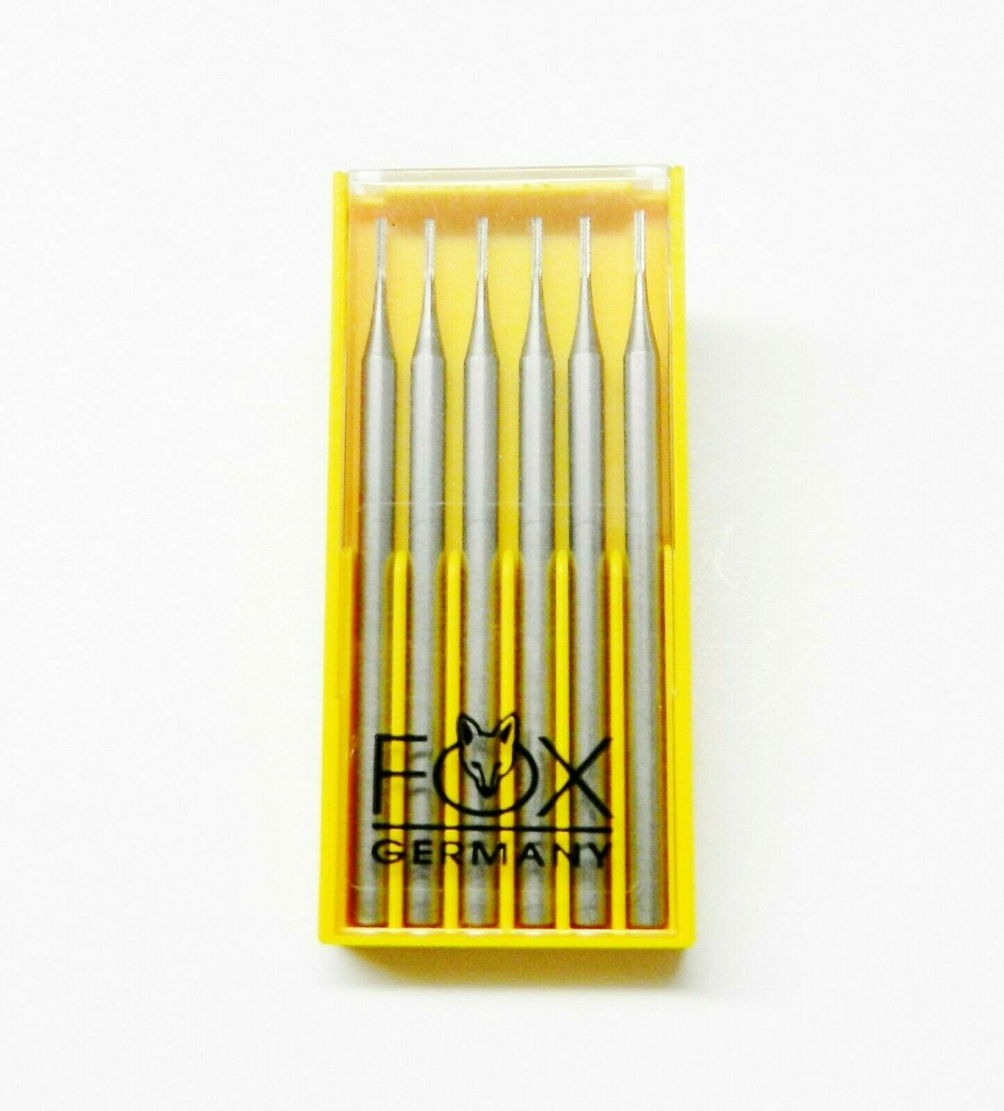 FOX Bur Cylinder Square Cross-Cut Fissure Jewelry Bur Size 006 – 0.6mm Germany