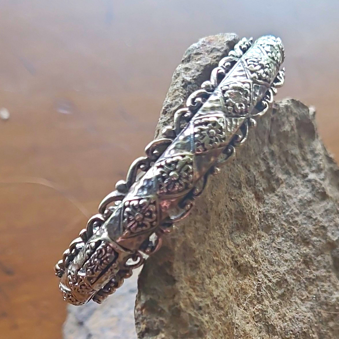 Sarda DIAMOND Solid Silver Bracelet 6.5 Fits Up To An 6.5″ Wrist