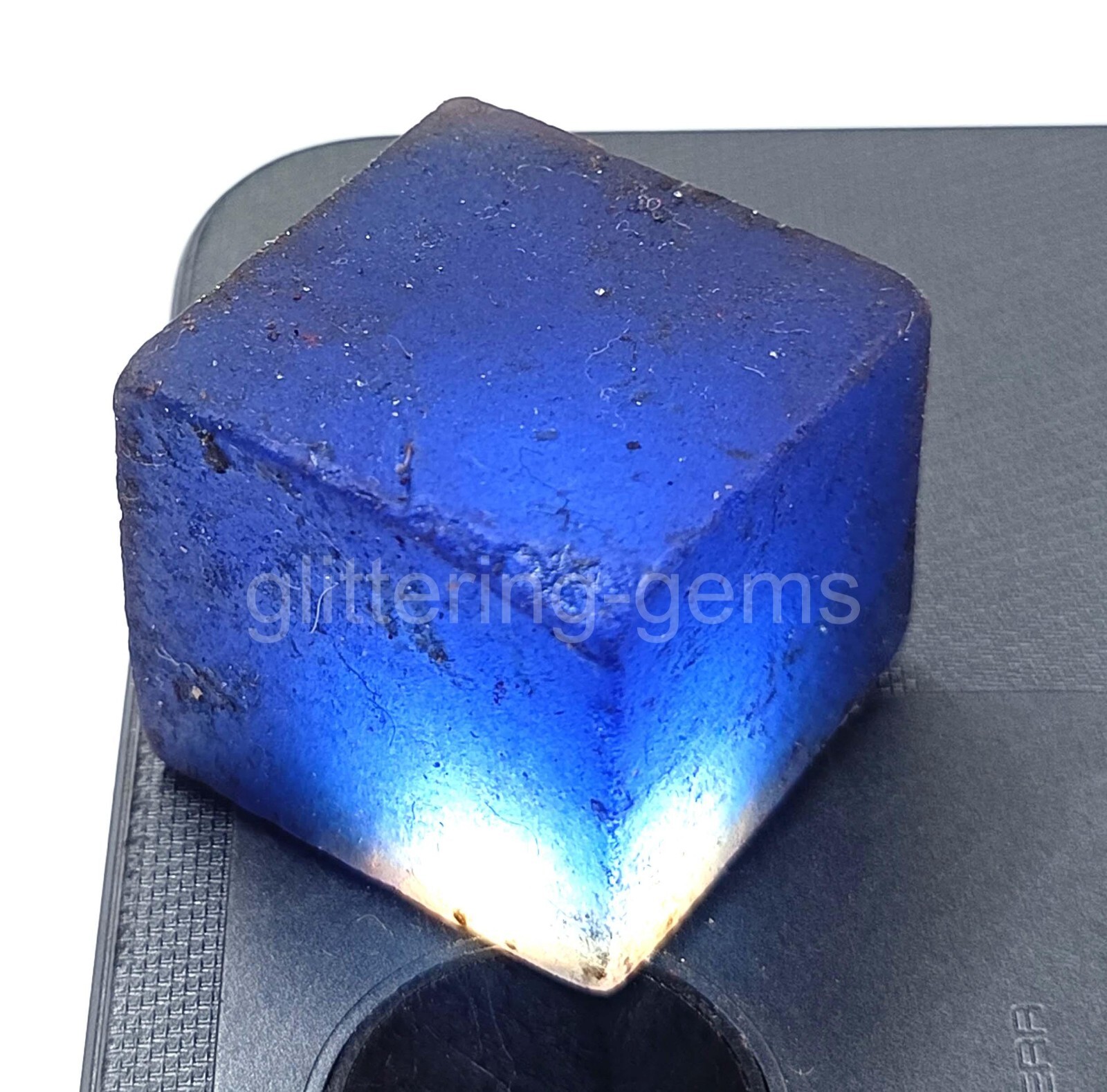 IGL Certified 99.15 Ct Blue Sapphire Rough Cube Dyed Natural Rough Gemstone 5DOH