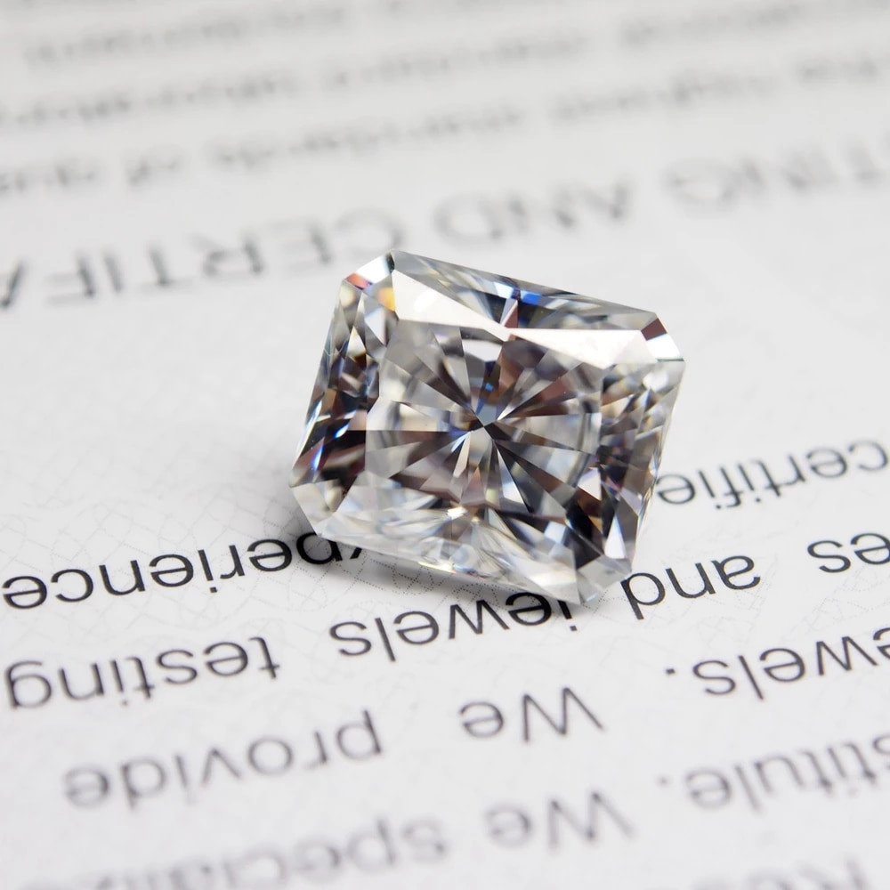 GRA Certified Loose Moissanite Radiant Cut Stones D VVS1 All Sizes
