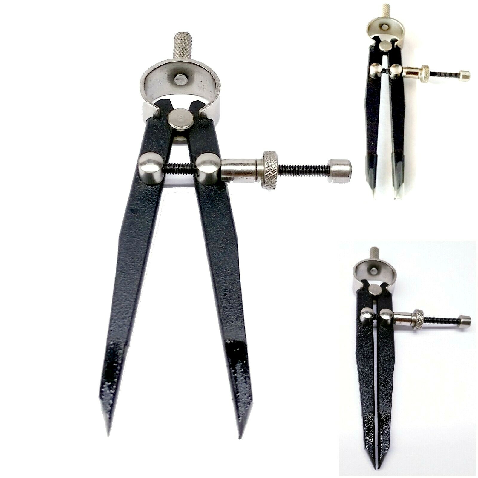 Jewelers Spring Divider 3″ Black Steel Measuring Compass Gauge Toolmaker’s
