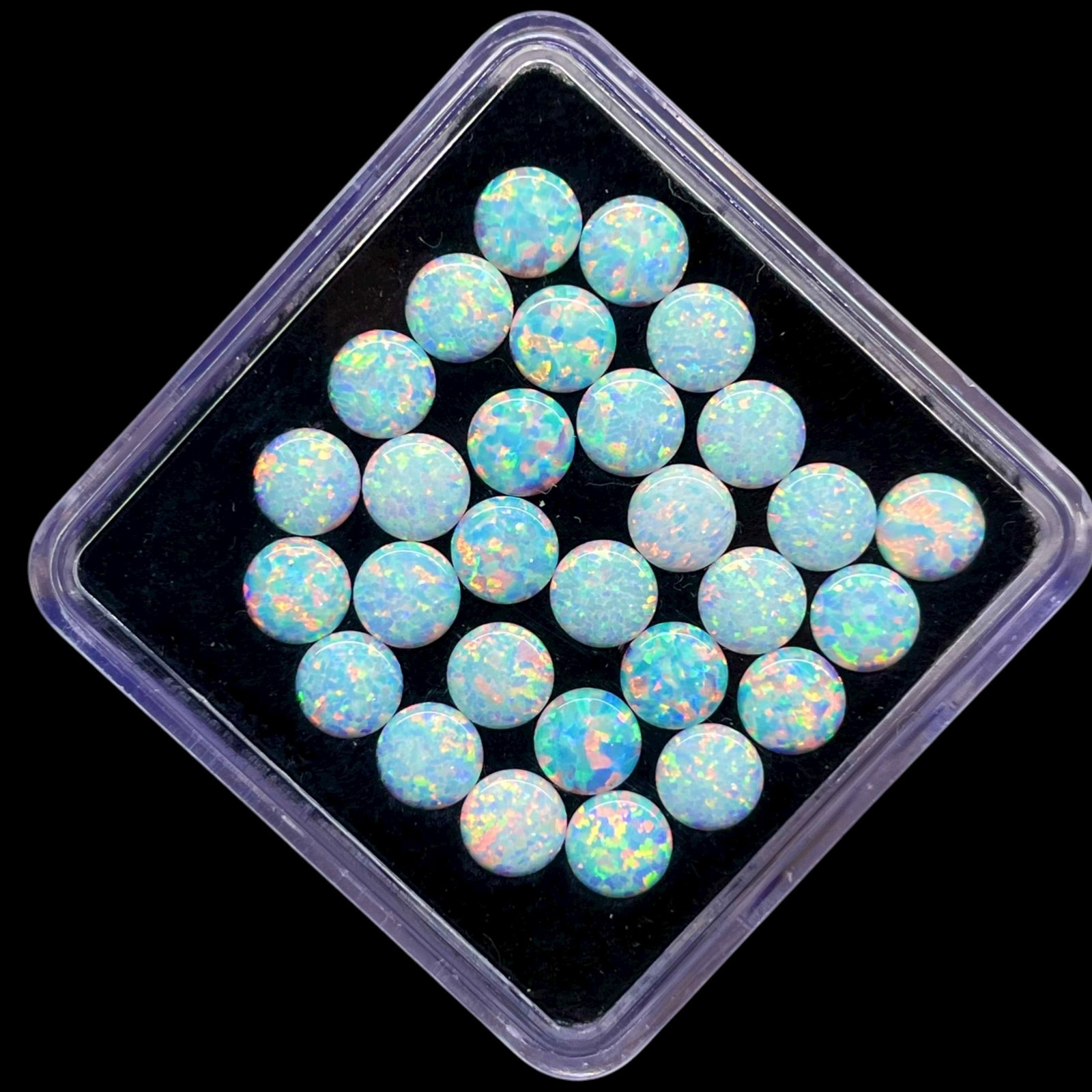 10 Pcs Australian Opal 5mm Round Cabochon AAA Quality Lab Created Gemstones Lot
