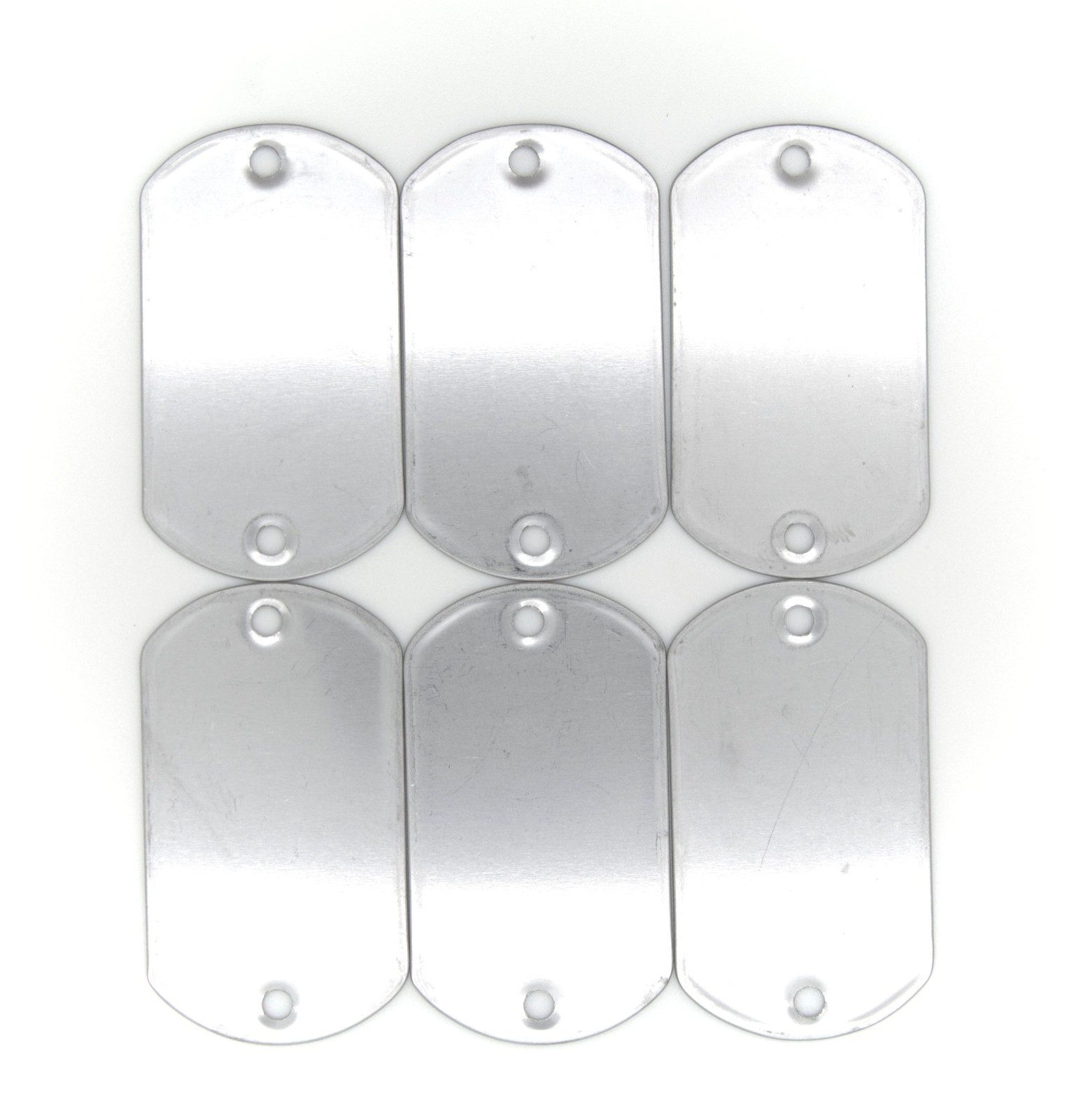 WHOLESALE 10 25 50 100 TWO HOLE BLANK DOG TAG STAINLESS STEEL MILITARY SPEC