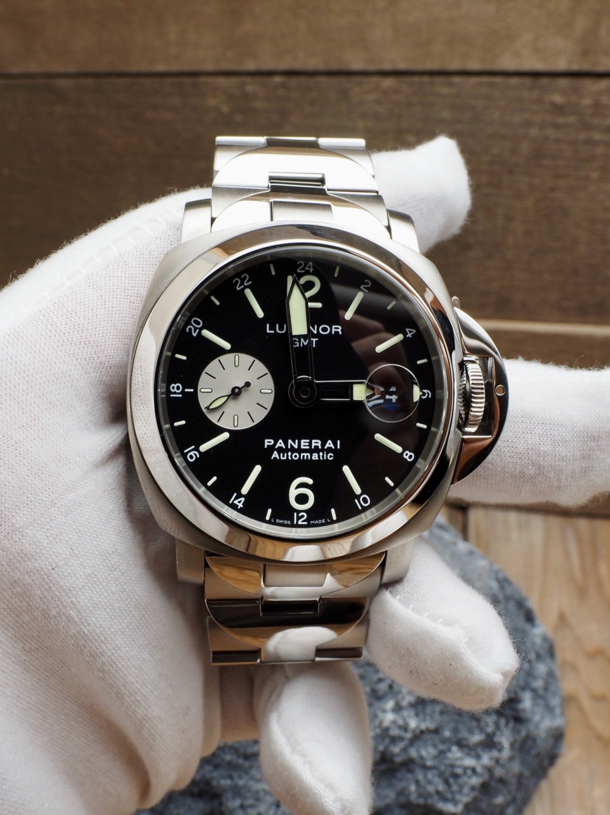 Panerai Luminor GMT Titanium/ Steel Bracelet PAM00161 With Box & Papers! RARE