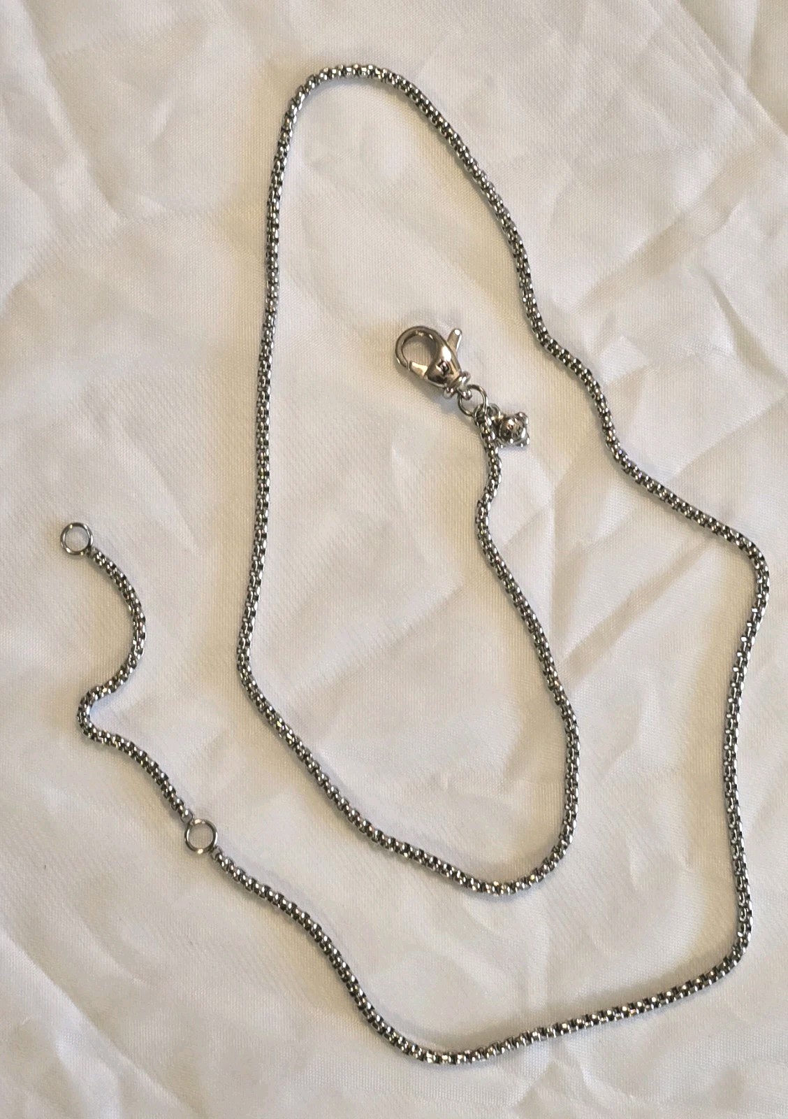 DAVID YURMAN 1.8mm Box Chain Necklace Adjustable 18″ & 20″ 925 Sterling Silver
