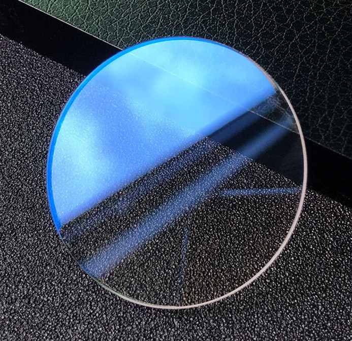 1.2-2.5mm Thick Sapphire Crystal Watch Glass 21-40mm Anti-Reflective Blue Coated