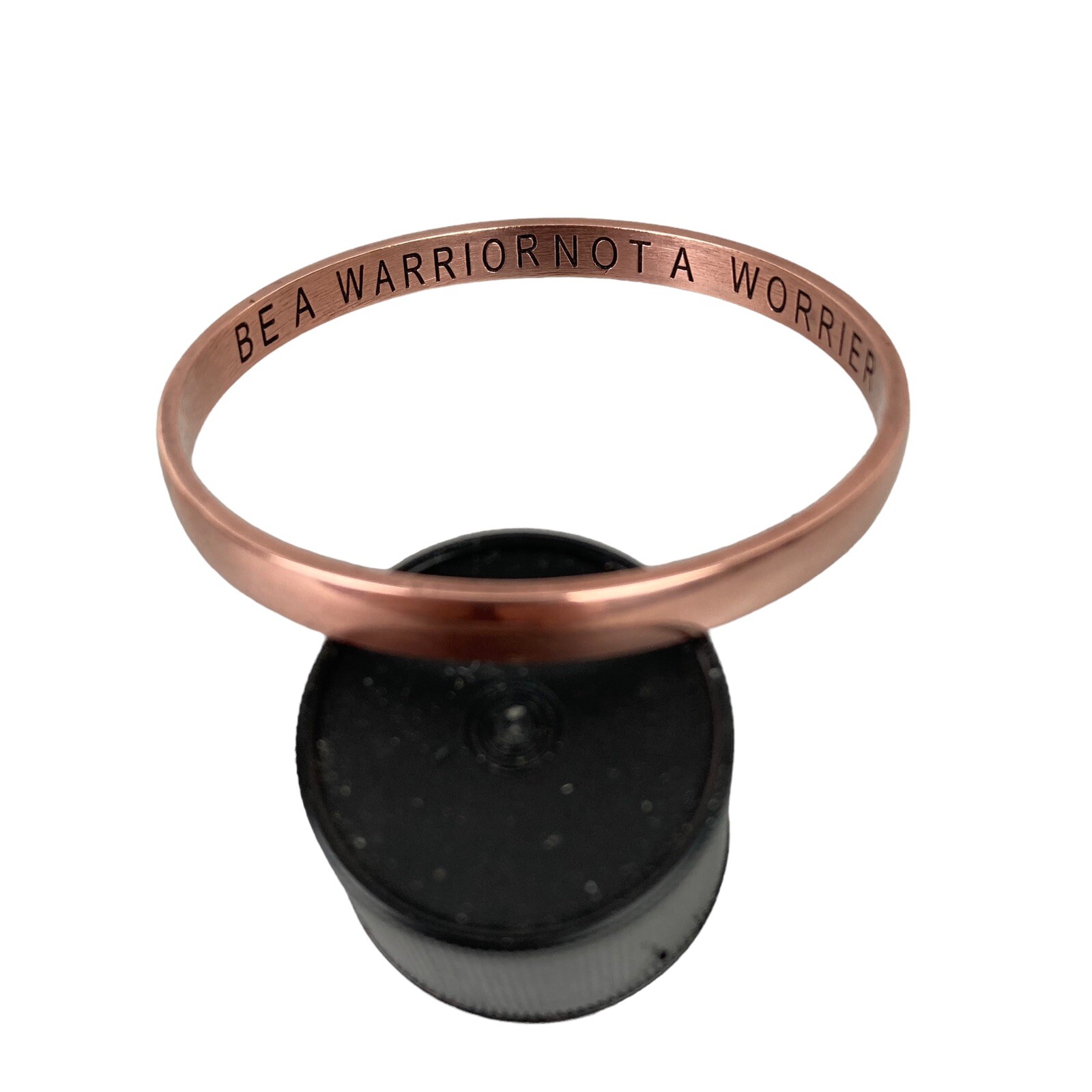 Copper Arthritis Relief Bracelet. “BE A WARRIOR NOT A WORRIOR” 2.5″ Diam 7.5″