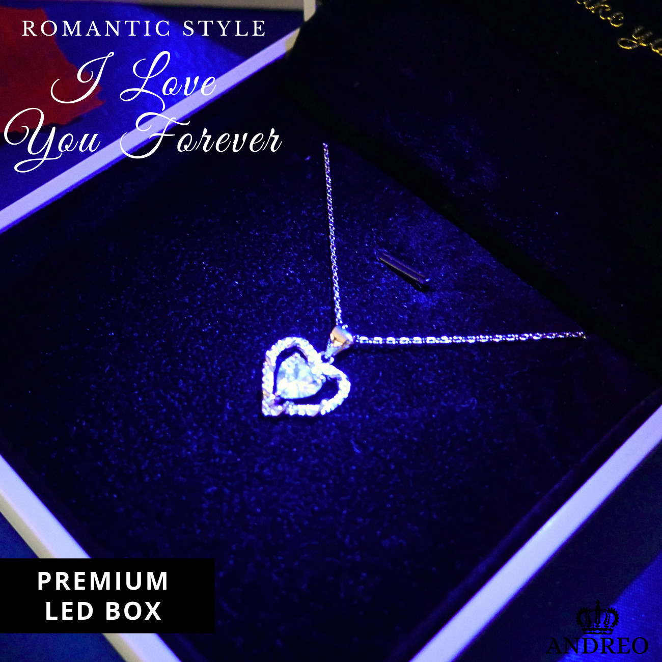 Knot Heart CUSTOM Anniversary Birthday Gift Necklace Jewelry Wife Gifts ANDREO
