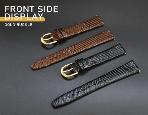 16mm 18mm 20mm Lizard Embossed Calf Genuine Leather Thin and Soft Watch Band