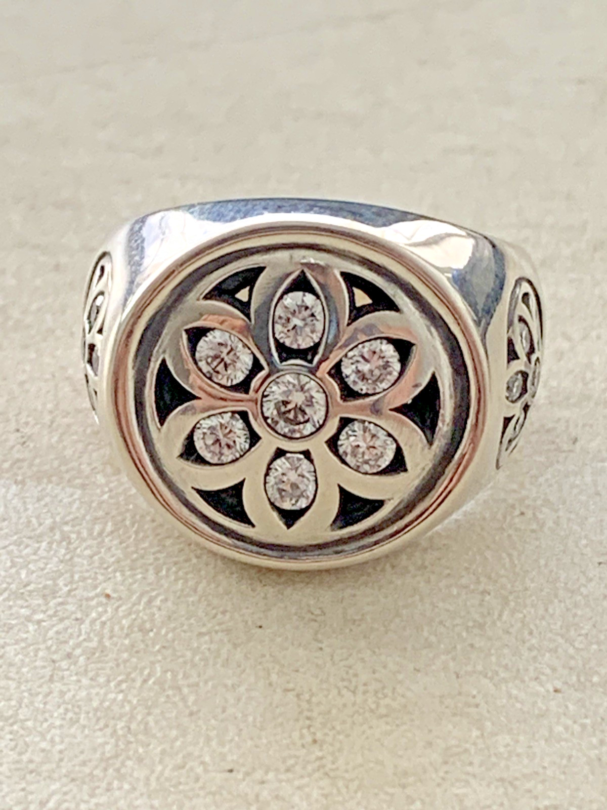 Good Art Hlywd Large Club Ring – Sterling Silver w/Diamonds