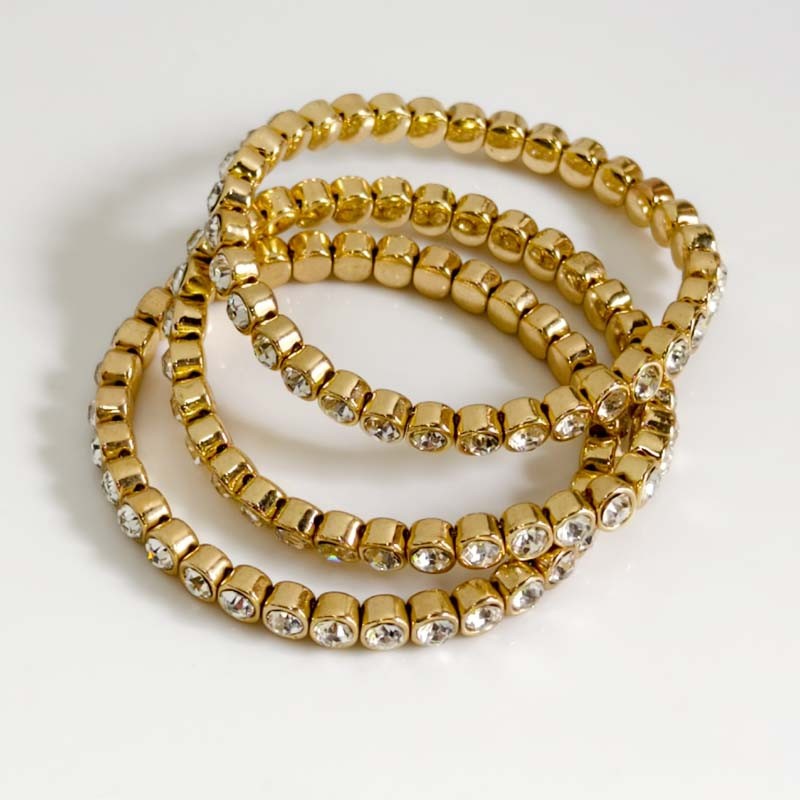 3pcs Chicos Station Stackable Stretch Bracelet Chic Women Party Vacation Jewelry