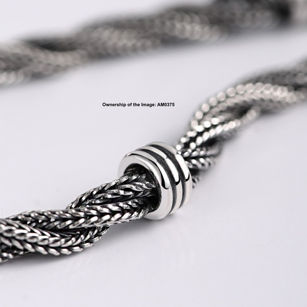 Pure 925 Sterling Silver Twisted Wheat Chain Bracelet 4mm Link Unisex Jewelry