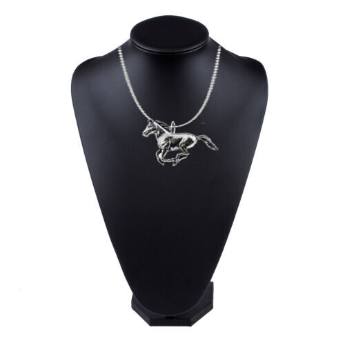A19 Running Horse Antique Bronze or silver necklace size 16 18 20 24 30 inch